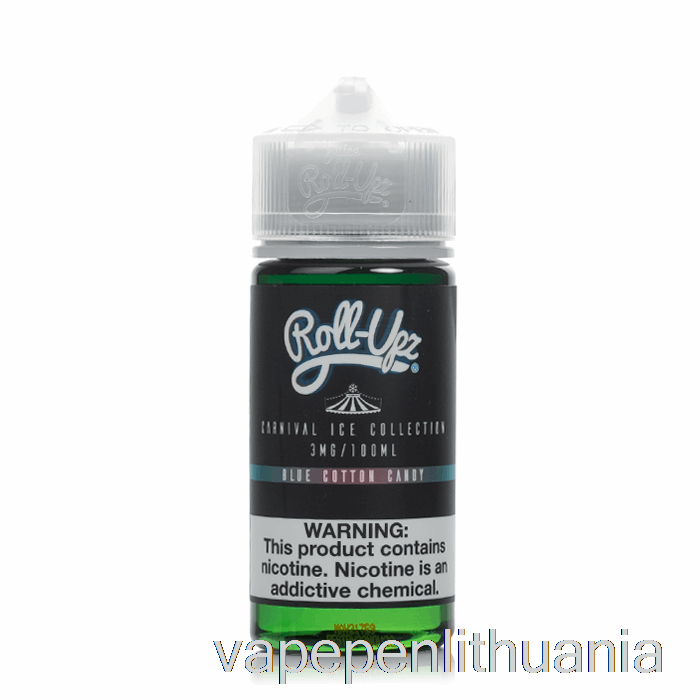 Ledo Mėlyna Cukraus Vata - Karnavalas - Sulčių Ritinėlis Upz - 100ml 3mg Vape Skystis